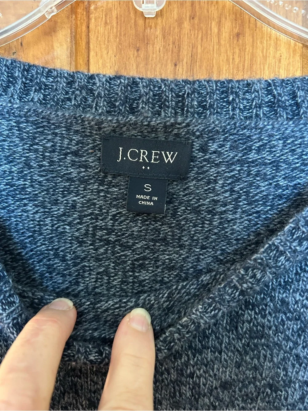 J. Crew Men’s Dark Heather Blue Crewneck Sweater